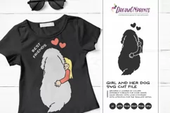 Girl and Her Dog | Dog SVG | Pets Best Friends Product Image 1