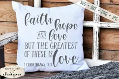 Faith Hope Love - Greatest is Love SVG DXF Cut File Product Image 1