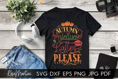 Autumn Leaves And Lattes Please SVG PNG Fall SVG Autumn Product Image 9