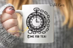 Pocket watch papercut design SVG / EPS / DXF / PNG Files Product Image 3