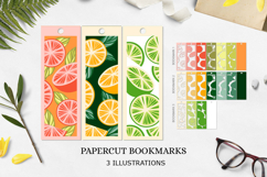 Bookmark lemon paper cut / Bookmark paper cutting Product Image 1