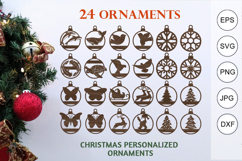 Christmas personalized ornaments / Ornaments Bundle svg Product Image 1