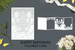 Card happy birthday / concertina happy birthday card Product Image 1