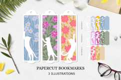 Cat bookmark paper cut svg / Cat bookmarks paper cutting Product Image 1
