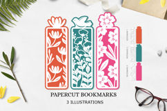 Flower bookmark layered paper cut / Bookmarks svg Product Image 1