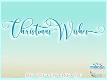 Christmas Wishes Horizontal Wood Sign SVG Dxf Eps Png PDF Product Image 2