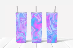 Colorful Marble Skinny Tumbler 20oz Sublimation Designs Product Image 6