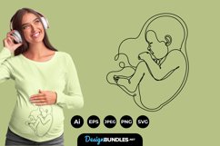 Baby in Womb Illustrations for T-Shirt Design Product Image 1