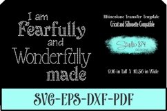 Faith Rhinestone SVG Template - Fearfuly and Wonderfully Mad Product Image 1