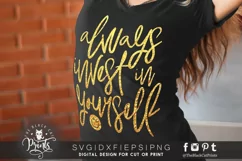 Always Invest In Yourself SVG | Motivational Cut File Product Image 5