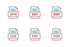 Set Of File Formats Icons Product Image 1