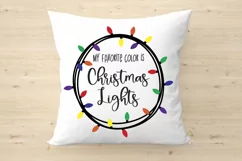 My Favorite Color is Christmas Lights SVG - PNG, DXF, EPS Product Image 7