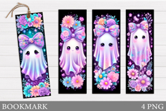 Cute Ghost Bookmark. Halloween Bookmark Sublimation Product Image 1