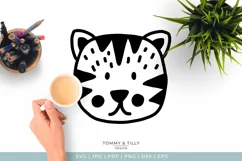 Scandinavian Style Cat - Cute Nursery Kids SVG Cut File Product Image 2