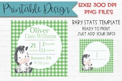 Baby Stats Template Sublimation Design Printable Product Image 1