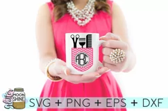 Hairstylist Monogram Frames SVG DXF PNG EPS Cutting Files Product Image 2