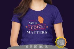 Your Voice Matters Hand Lettering SVG Product Image 3