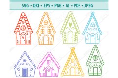 Christmas house svg, Gingerbread House Svg, Png, Eps, Dxf Product Image 1