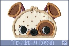 Boy Dog Animal Topper Applique Embroidery Design Product Image 1