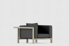 Isometric Arm Chair 3D isolated render Product Image 1