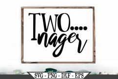 Twonager Funny Second Birthday for Boy or Girl SVG Product Image 1