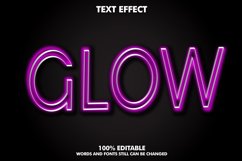 3D Editable Text Effect - Glow Effect Product Image 1