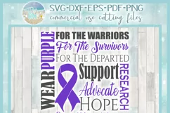 Alzheimers Awareness I WEAR PURPLE Support Research Hope SVG Product Image 4