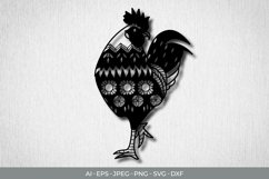 Rooster Papercut SVG Product Image 1