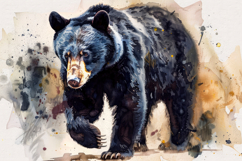 Watercolor Grizzly Bear Background Wallpaper Product Image 1