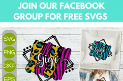 Gigi Brushstroke - A Layered Cricut SVG for Mother's Day Product Image 2
