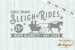 Sleigh Rides Horse Warm Blankets Hot Cider SVG DXF Files Product Image 2