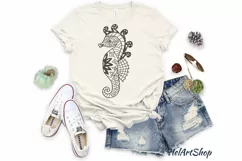 Seahorse Mandala SVG, Sea Animal SVG Product Image 2