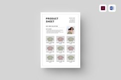 Product Sheet | MS Word &amp; Indesign Product Image 1