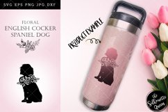 Floral English Cocker Spaniel Dog svg file for cricut Product Image 3