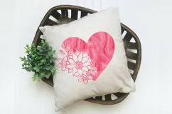 Heart SVG File - Flowers SVG File - Heart with Flowers SVG Product Image 4