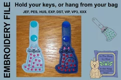 ITH Funky Cat Vinyl Key Fob or Bag Tag - Snap Product Image 2