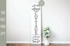 Welcome To Our Cottage - Family Name Sign SVG Product Image 1