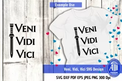 Inspirational Quotes SVG| Veni, Vidi, Vici Cut Files Design Product Image 3