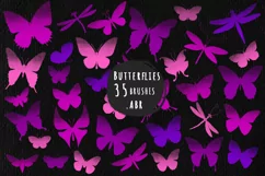 Butterflies & dragonflies stamp brushes for Photoshop, ProCr Product Image 1