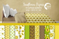 Sunflower patterns, Sunflower papers AMB-1428 Product Image 1