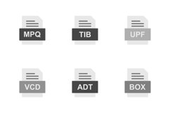 Set Of File Formats Icons Product Image 1