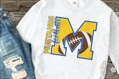 M Mustangs Football SVG DXF EPS PNG JPG Product Image 3
