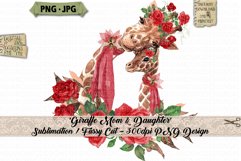 Giraffe |Animal | Roses | Mom | Daughter Sublimation Product Image 1