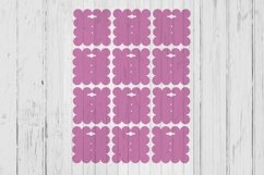 Scallop edge ring display card template svg dxf png ai files Product Image 1