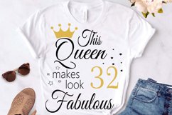 Birthday Svg, 32 Birthday svg, 32 Birthday clipart, happy bi Product Image 1