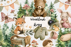 Woodland Baby Animals Clipart Product Image 1