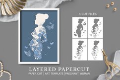 Pregnant woman 3d cricut| Pregnant woman Layered pape rcut Product Image 1