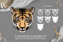 Layered papercut| paper cut|Tiger papercut Product Image 1