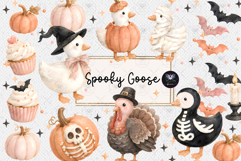 Halloween Spooky Goose Clipart Product Image 1