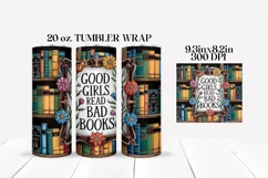 Good Girls Read Bad Books Tumbler Wrap Sublimation Product Image 2